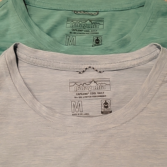Patagonia Other - Two Patagonia Capilene Cool Daily Shirts Blue & Green SZ M